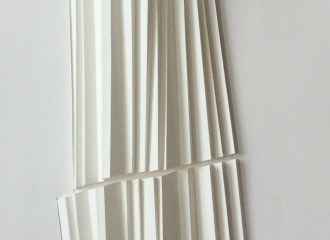 Facets, Low Rift, pleated bristol paper, 14" x 17", mounted