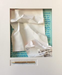 The Letter not Written, mixed papers, ink, watercolor