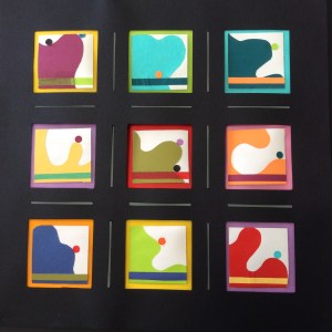 Bounce, mixed and layered cut papers