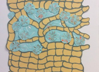 "Symbiosis", cut and layered papers