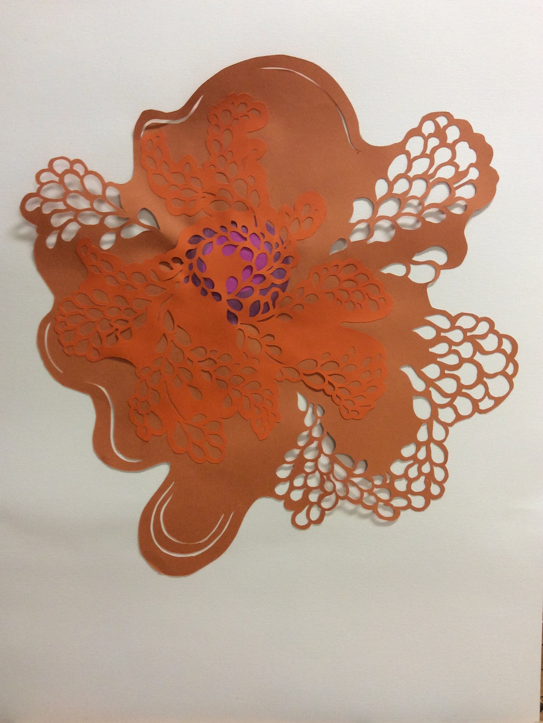 "Cluster", dimensional cut and layered paper